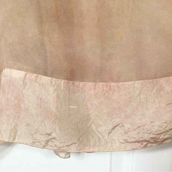 Nwot THE PEOPLE OF THE LABYRINTHS Dress M Silk Sheer Watercolor Embroidery ALine - Picture 9 of 16